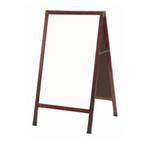 Thumbnail image #1 for AARCO Products MA-5SW Sidewalk Markerboard, 24"W x 42"H, White Porcelain Board, Solid Oak A-Frame