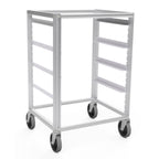 Thumbnail image #1 for Lockwood Manufacturing RK35-4 Mobile Half-Height Glass Rack, Open Sides, 4-Rack Capacity, for 20" x 20" Racks