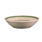 Thumbnail image #1 for Steelite International Homer, Green Band HL1631 Round China Fruit Bowl / Monkey Dish, 6 oz, 4.75 in, Rolled Edge, Green Band Case of 3 Dozen