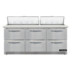 Thumbnail image #1 for Continental Refrigerator Designer Line D72N18C-FB-D 72-Inch 3-Section Refrigerated Sandwich Prep Table, 6 Drawers, 18-Pan Capacity