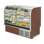 Thumbnail image #1 for Marc Refrigeration SPL-59 Full-Service Refrigerated Bakery Display Case, 59"W, Split Case, Curved Glass, Mirrored Interior