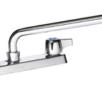 Thumbnail image #2 for Krowne Silver Series 13-812L Deck-Mount Commercial Faucet, 8-Inch Centers, 12-Inch Swing Spout, Ceramic Valve, Low-Lead