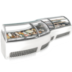 Thumbnail image #1 for Oscartek Cora CORA GA30 Curved Gelato/Ice Cream Display Case, Self-Contained, 12 x 5 L Pan Capacity, 63 in.