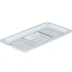 Thumbnail image #1 for Libertyware 2130S 1/3 Size Clear Polycarbonate Food Pan Cover, Handled Spoon-Notched Case of 72