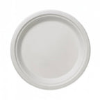 Thumbnail image #1 for Tableware Solutions USA Q2013 Biodegradable Plant Fiber Disposable Plate, 10-1/4 in, Round, White Case of 50