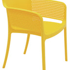 Thumbnail image #1 for Tramontina USA, Inc. 92151-000 Outdoor Yellow Plastic Armchair Case of 4