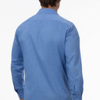 Thumbnail image #2 for Chef Works D151-FRB-2XL Formal Chef Dress Shirt, French Blue, 2XL, Long Sleeve, Concealed Button Front