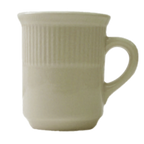 Thumbnail image #1 for International Tableware Athena AT-17 8.5 oz Ceramic Stackable Mug with Handle, Embossed Lined Edge Case of 3 Dozen