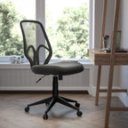 Thumbnail image #2 for Flash Furniture GO-WY-193A-BK-GG High-Back Mesh Office Chair with Upholstered Seat, Casters, and Adjustable Seat Height