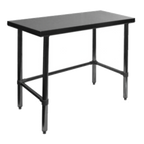 Thumbnail image #1 for GSW USA WT-P3048B Stainless Steel Work Table, 48"W x 30"D x 35"H, 16-Gauge 304 Stainless Top, Open Base with Side & Rear Crossrails
