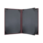 Thumbnail image #2 for Risch Iridescent IRI-4V 5.5X8.5 Padded Shimmer Faux-Leather Menu Cover, 5-1/2" x 8-1/2", Booklet, 4-View Case of 25