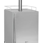 Thumbnail image #1 for Beverage Factory Kegco V24OSSR-2 Outdoor-Rated Dual-Faucet Kegerator, Built-In or Freestanding, Stainless Cabinet, 2-Keg Capacity