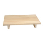 Thumbnail image #1 for Korin Inc NR-578 Rectangular Two-Footed Wooden Geta Sushi Serving Board, 16-1/2"L x 11-3/4"W x 2-1/4"H