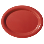 Thumbnail image #3 for G.E.T. Diamond Harvest OP-950-CR Melamine Oval Platter, Cranberry, 9-3/4 x 7-1/4 in. Dozen Case of 2 Dozen