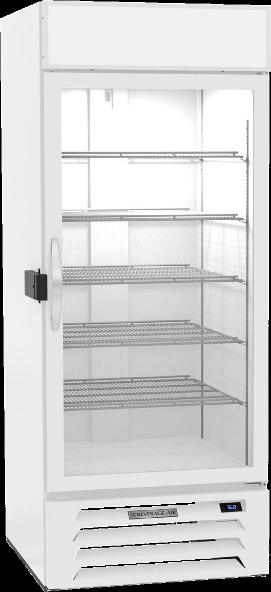 Product image #5 for MarketMax White Reach-In Glass Door Refrigerated Merchandiser with Electronic Smart Lock, 25.97 Cu. Ft.