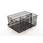 Thumbnail image #1 for G.E.T. Urban Renewal WB-306-MG Rectangular Powder-Coated Iron Condiment Basket, Metal Grey, 10 x 6.9 x 9 in Case of 6