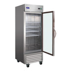 Thumbnail image #2 for Valpro Commercial Refrigeration VP Series VP1RG-HC One-Section Glass-Door Reach-In Refrigerator, 23 cu. ft., Stainless Steel, Bottom-Mounted