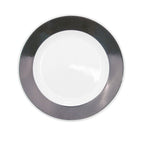 Thumbnail image #1 for CAC China Rainbow R-21-BLK 12" Black Ceramic Plate, Round, Rolled Edge 1 Dozen