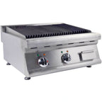 Thumbnail image #1 for USR Brands Cookline LG2-E Electric Charbroiler, 25.6"W, 2 Burners, Lava Rock, Reversible Tilt Cast-Iron Grates