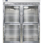 Thumbnail image #1 for Continental Refrigerator 2RESNSSGDHD Two-Section Extra-Wide Glass-Door Reach-In Refrigerator, 57 in Wide, Stainless Steel, Top-Mounted