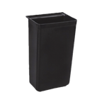Thumbnail image #1 for Thunder Group PLBC0013B Bus Cart Trash Bin, One-Piece Plastic, Black, 13 x 9-1/4 x 22 in Case of 6