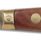 Thumbnail image #1 for JB Prince M810 French-Style Oyster Knife, 2-1/2" Stainless Steel Blade, Wood Handle, Gold Bolsters