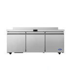 Thumbnail image #1 for Atosa AWR72SD 3-Door Stainless Steel Worktop Refrigerator, 72-5/8"W, 6 Shelves