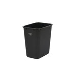 Thumbnail image #1 for CAC China TCWB-28K Rectangular Plastic Trash Can/Waterbasket, 28 Qt/7 Gal., Black, Without Lid Case of 12