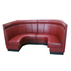 Thumbnail image #1 for G & A Commercial Seating VERTICAL-1/2-48 1/2 Circle Upholstered Booth, 43–48"H, Vertical Back, Removable Upholstered Seat