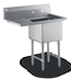 Thumbnail image #4 for Steel Works Stainless 18-Gauge 304 Stainless Steel 1-Compartment Sink with 24-Inch Left Drainboard and Legs