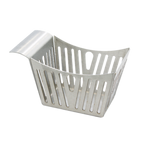 Thumbnail image #1 for TableCraft Products SPB Rectangular Stainless Steel Side Serving Basket, Pin-Striped, Satin Finish, 5-3/8" x 3-1/4" x 3-1/4" Case of 6