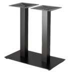 Thumbnail image #1 for ATSMFG ATS AT&S-TS1628BLK Indoor Dining Height Flat Table Base, 16 x 28 in, Black Steel, Adjustable Glides