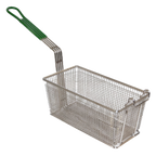Thumbnail image #1 for Prince Castle 676-14P Rectangular Floor Fryer Basket, Nickel-Plated Steel, Medium Mesh, Front Hook, 4-1/4"W x 13-1/4"D x 5-1/2"H Case of 5