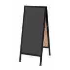 Thumbnail image #1 for AARCO Products BA-35SS 18"W x 42"H Sidewalk Chalkboard with Slate Porcelain Board and Aluminum A-Frame