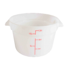 Thumbnail image #1 for Thunder Group PLRFT312PP 12-Quart Round Polypropylene Food Storage Container, White, Container Only Case of 12