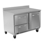Thumbnail image #1 for Victory Refrigeration VWRD48HC-2 48" Two-Section Worktop Refrigerator, 1 Door, 2 Drawers, Stainless Steel