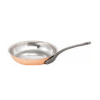 Thumbnail image #1 for Matfer Bourgeat 369028 Copper/Stainless Steel Frying Pan, 11 in, Uncoated, Cast Iron Handle