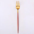 Thumbnail image #1 for Kadra Kitchenware Vikko Dine VF-DF10-VPG Dinner Fork, Two-Tone Brushed Pink & Gold, 18/10 Stainless Steel Case of 12