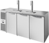 Thumbnail image #5 for True Premier Bar 84-Inch Three-Section Refrigerated Draft Bar Cooler with 2 Beer Columns