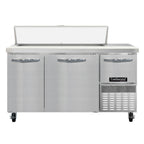 Thumbnail image #1 for Continental Refrigerator RA60SN12 60" 3-Door Refrigerated Sandwich Prep Table, 12-Pan Top, Stainless Steel Front/Top/Sides, Front-Breathing