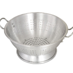 Thumbnail image #1 for Alegacy Foodservice Products Economy CA1611E Aluminum Colander, 11 qt, 15 in Diameter, Footed Case of 2