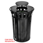 Thumbnail image #2 for Alpine Industries ALP479-38-A Rain Bonnet Lid for Outdoor Metal Waste Receptacle, 38 Gallon, Black