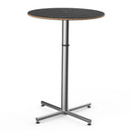 Thumbnail image #1 for Steelite Mogogo, Polo MGCPBR01MSXX Round Pedestal Bar Table with Shelf, 30" Diameter x 42"H, Laminate Top