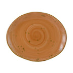 Thumbnail image #1 for Tuxton China Artisan Geode GGC-023 Porcelain Free-Form Platter, Coral, 13-1/4" x 11" 1 Dozen