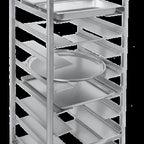 Thumbnail image #4 for Channel Manufacturing UR-10 10-Pan Aluminum Universal Rack, End-Load, 6-Inch Centers, 5-Inch Casters