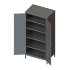 Thumbnail image #1 for Piper Products/Servolift Eastern 7773-B Stainless Steel Storage Cabinet, 36"W x 24"D x 78"H, 4 Shelves, Hinged Doors