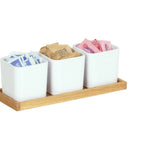 Thumbnail image #1 for Cal-Mil 23206-21 Square White Oak Jar, 5"W x 12.75"D x 4.5"H