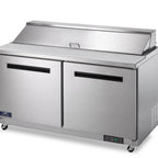 Thumbnail image #5 for Arctic Air AST60R Two-Section Stainless Steel Sandwich/Salad Prep Table, 61-1/4 in., 15.5 cu. ft., 16 1/6-Size Pans