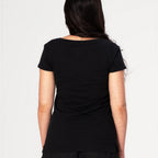 Thumbnail image #2 for Chef Works RD86-BLK-M Women's Logo T-Shirt, Black, Medium, 52% Cotton/48% Polyester