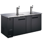 Thumbnail image #2 for SABA SDD-27-69 Two-Section Draft Beer Dispenser, 3 Half-Barrel Capacity, 69-1/8 in W, Black Exterior, 2 Solid Doors